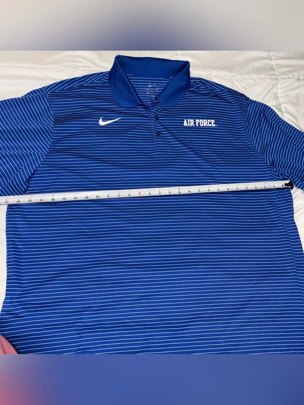 Nike Air Force Academy Polo 3XL Men’s Blue Striped
